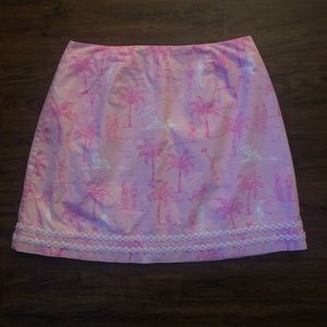 Lilly Pulitzer Pink Beach Print Skirt